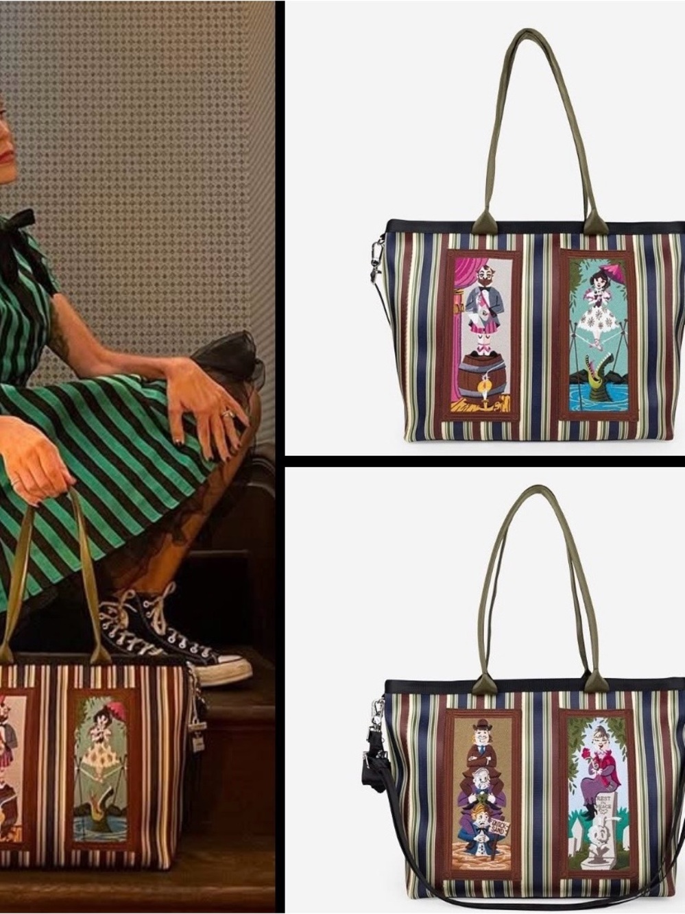 Harveys Seatbelt Limited Edition Disney Haunted Mansion Stretching Room Tote NEW
